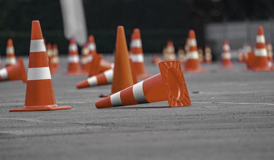 Photo of traffic cones